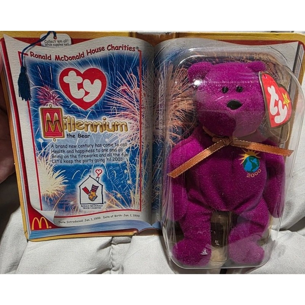 Ty Teenie Beanie Babies 2000 Millennium the Bear McDonald's